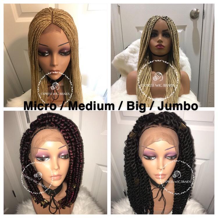 How to determine thickness size of braids, twist or faux locs wig that best suits you.