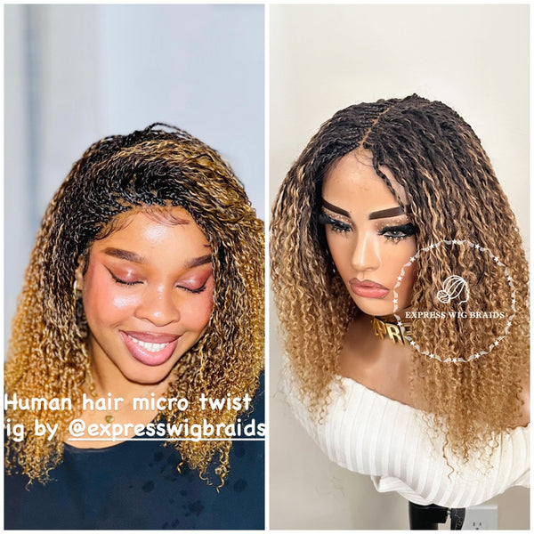 100% Virgin Human Hair Braided Wigs | Wet And Wavy Micro  display picture 2