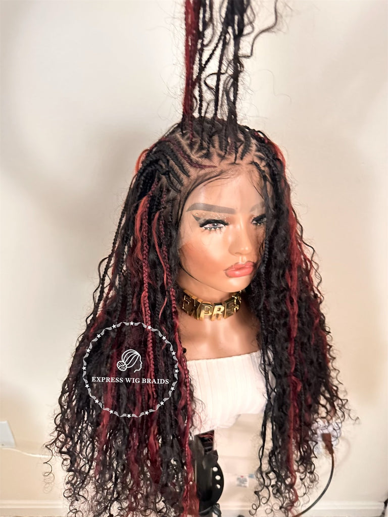 Bohemian Cornrow Knotless Braids - Latika