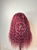 100% Human Hair Wet & Wavy Micro Braid Wig - Indiana 9