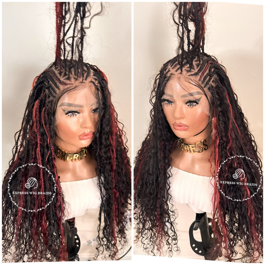 Bohemian Cornrow Knotless Braids - Latika