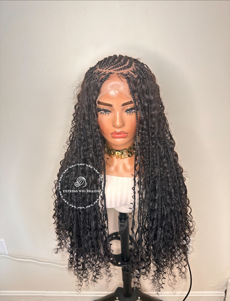 Bohemian Cornrow Knotless Braids - Latika
