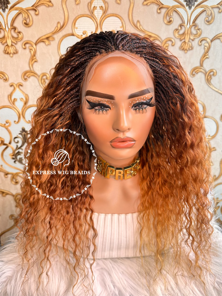 100% Human Hair Wet & Wavy Micro Virgin Braid Wig - Indiana