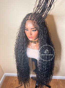 Human Hair Bohemian Knotless Braids-Tina 3