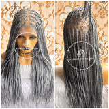 Salt & Pepper Knotless Braids Wig - Paulette