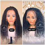 100% Human Hair Kinky Curly Micro Virgin Braid Wig - Miami - Express Wig Braids