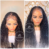 100% Human Hair Knotless Micro Curly Virgin Braid Wig - New York - Express Wig Braids