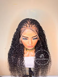 100% Human Hair Knotless Micro Curly Virgin Braid Wig - New York - Express Wig Braids