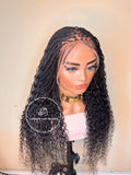 100% Human Hair Knotless Micro Curly Virgin Braid Wig - New York - Express Wig Braids