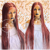 350 Ginger Brown Knotless Braids Wig - Toni