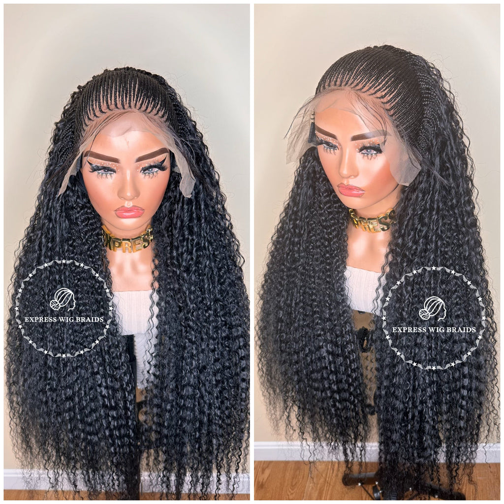 Bohemian Cornrow Braids Weave Wig - Hannah - Express Wig Braids