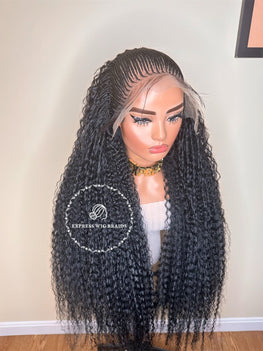 Bohemian Cornrow Braids Weave Wig - Hannah - Express Wig Braids