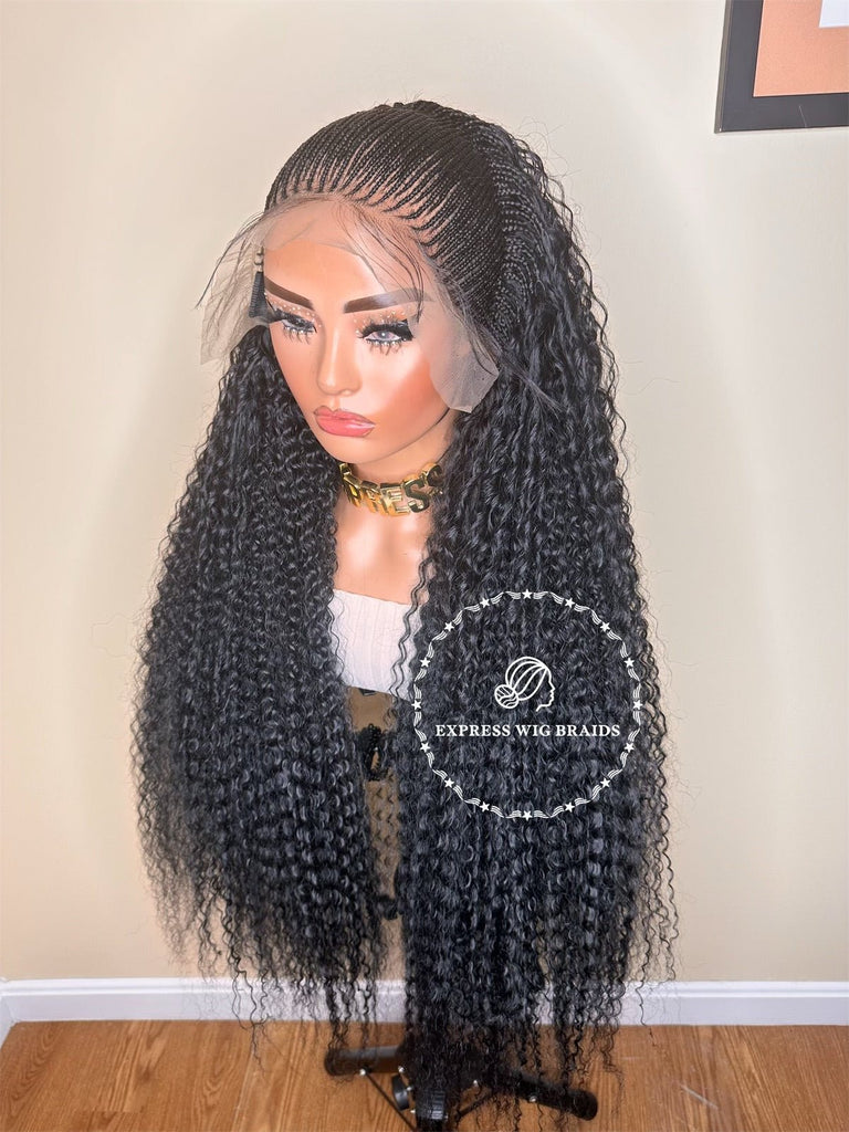 Bohemian Cornrow Braids Weave Wig - Hannah - Express Wig Braids