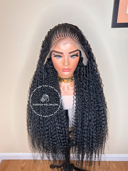 Bohemian Cornrow Braids Weave Wig - Hannah - Express Wig Braids