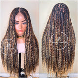 Bohemian Human Hair Knotless Braids-Boho Flames