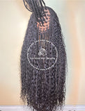 Boho Human Hair 4B/4C Curly Edges HD Bohemian Knotless Braids-Cerina - Express Wig Braids