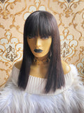 Bone Straight-Bangs Virgin Hair - Express Wig Braids