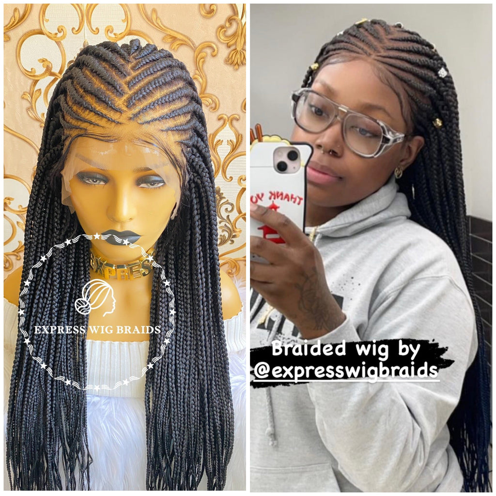 Full Lace Cornrow Braids Brooklyn - Express Wig Braids
