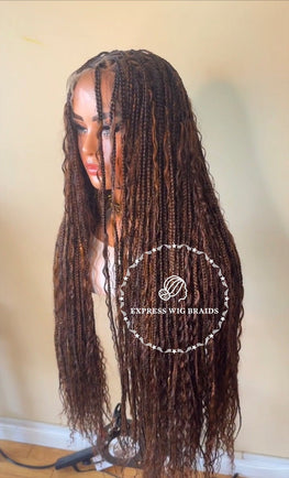 Human Hair Bohemian Knotless Triangle Braids-Sarah - Express Wig Braids