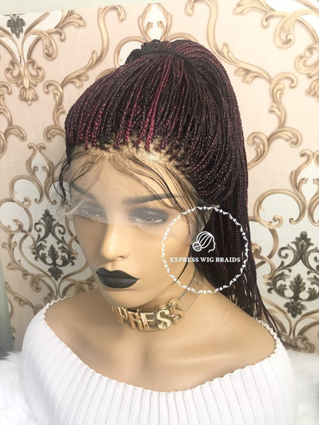 Micro Braid Lace Front Wigs Micro Box Braids Express Wig Braids