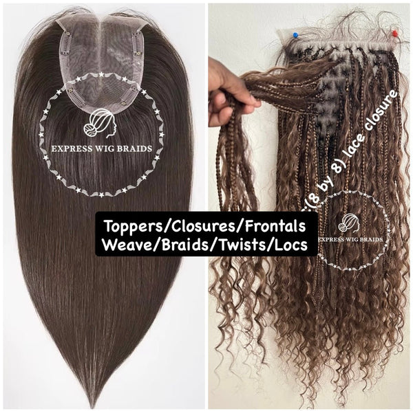 Custom Toppers, Closures, Frontals