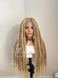 Human Hair Bohemian Knotless Braids-Tina 7