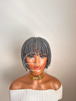 Bangs Micro Bob Braids-Malika 2