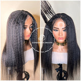 100% Human Hair Micro Kinky Straight Braid Wig - Kelly - Express Wig Braids