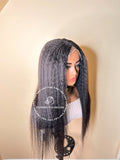 100% Human Hair Micro Kinky Straight Braid Wig - Kelly - Express Wig Braids