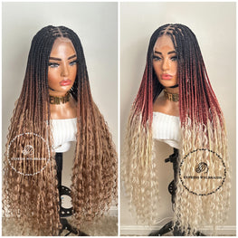 Knotless Goddess Braids 3 Tone Ombre-April