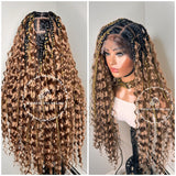 Full Lace Big Bohemian Knotless Braids Goddess 27 - Rihanna