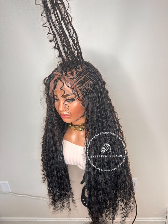 Bohemian Cornrow Knotless Braids -  Latika