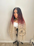 Knotless Goddess Braids 3 Tone Ombre-April