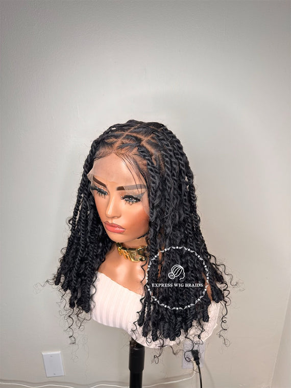 Two Strands Twisted Locs Bohemian Human Hair