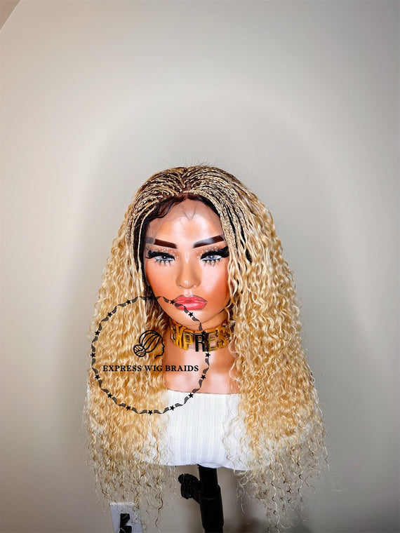 Human Hair Wet & Wavy Micro Virgin Braided Wig - Indiana 5