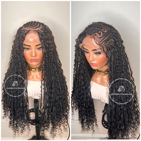 Bohemian Cornrow Knotless Braids -  Latika