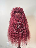 100% Human Hair Wet & Wavy Micro Virgin Braid Wig - Indiana 9