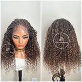 100% Human Hair Wet & Wavy Micro Braid Wig - Indiana 2