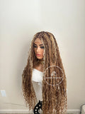 Human Hair Bohemian Knotless Braids 27/33/613 - Tina