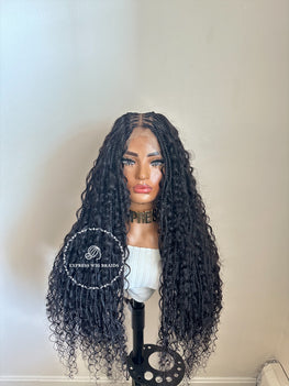 Human Hair Bohemian Knotless Braids-Tina 1