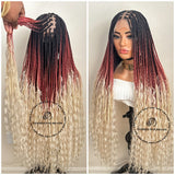 Knotless Goddess Braids 3 Tone Ombre-April
