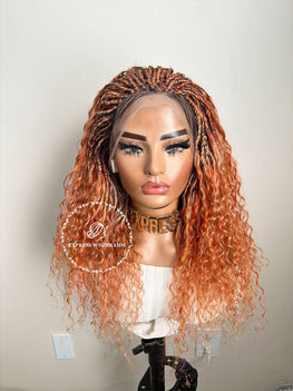 100% Human Hair Wet & Wavy Micro Braid Wig - Indiana