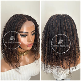 Human Hair Micro Curly Twist Closure Wig - Isadora 1