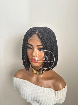 Senegalese Twist Closure Bob Wig