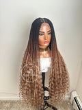 Knotless Goddess Braids 3 Tone Ombre-April