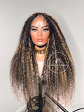 100% Human Hair Kinky Curly Micro Virgin Braid Wig - Miami 5