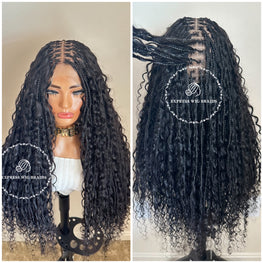 Human Hair Bohemian Knotless Braids-Tina 1