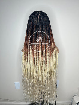 Knotless Goddess Braids 3 Tone Ombre-April