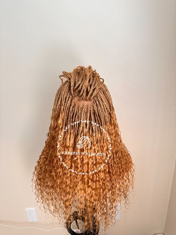 Human Hair Wet & Wavy Micro Braid Wig - Indiana 10