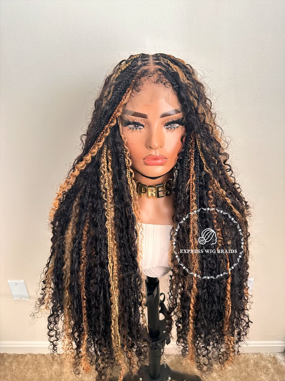 Bohemian Knotless Human Hair Braided Wigs – Express Wig Braids